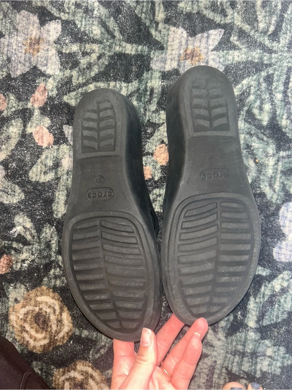 CROCS Men’s Black Double-Strap Slide Sandals